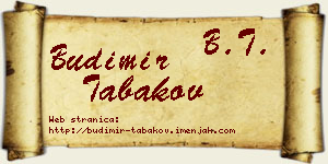 Budimir Tabakov vizit kartica